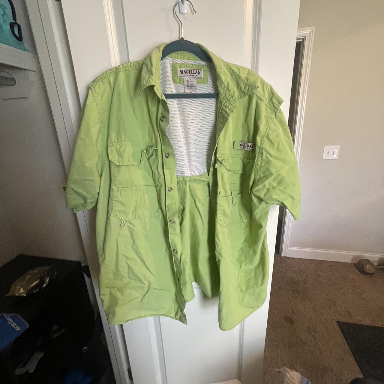 Magellan PFG shirt Bright green - Depop