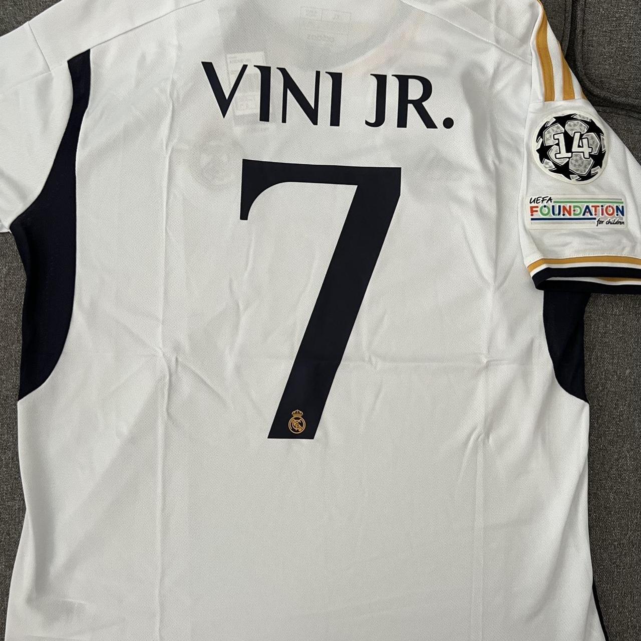 BNWT**/Vinicius Jr #7/ Real Madrid Home Jersey (Kit) - Depop