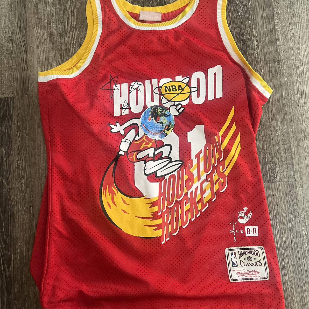 travis scott cactus jack houston rockets jersey - Depop