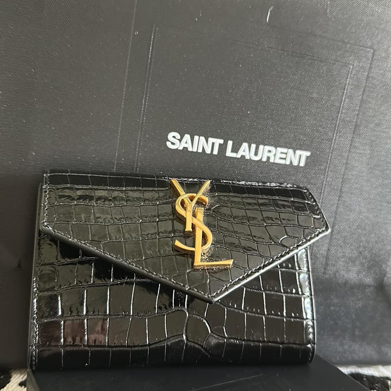 Saint Laurent Envelope Wallet on Chain YSL A little - Depop