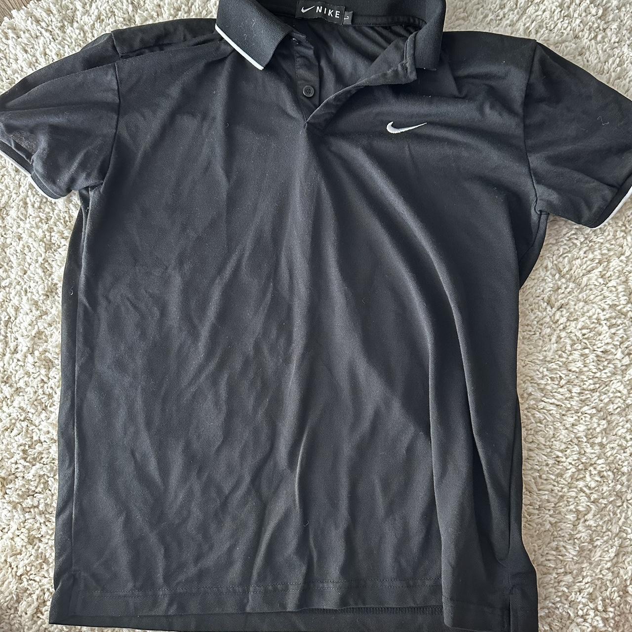 Black Nike Polo Men’s medium/ women’s Large #nike... - Depop