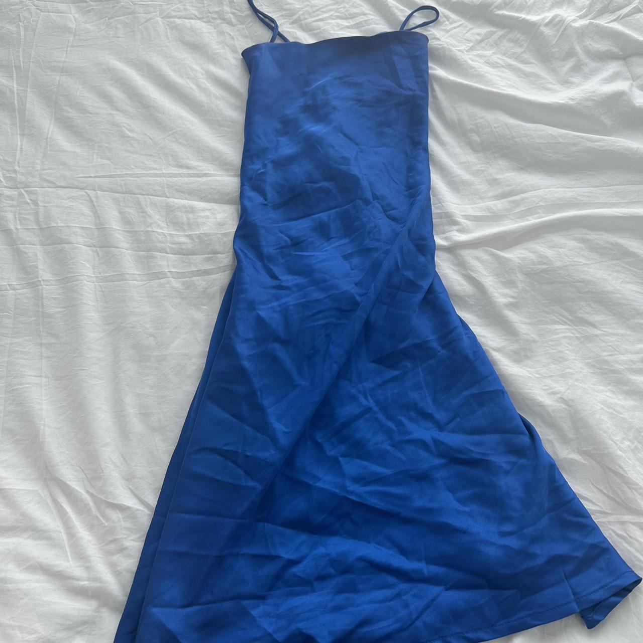 Size 4 ThatsSoFetch mini dress royal blue. Worn once - Depop