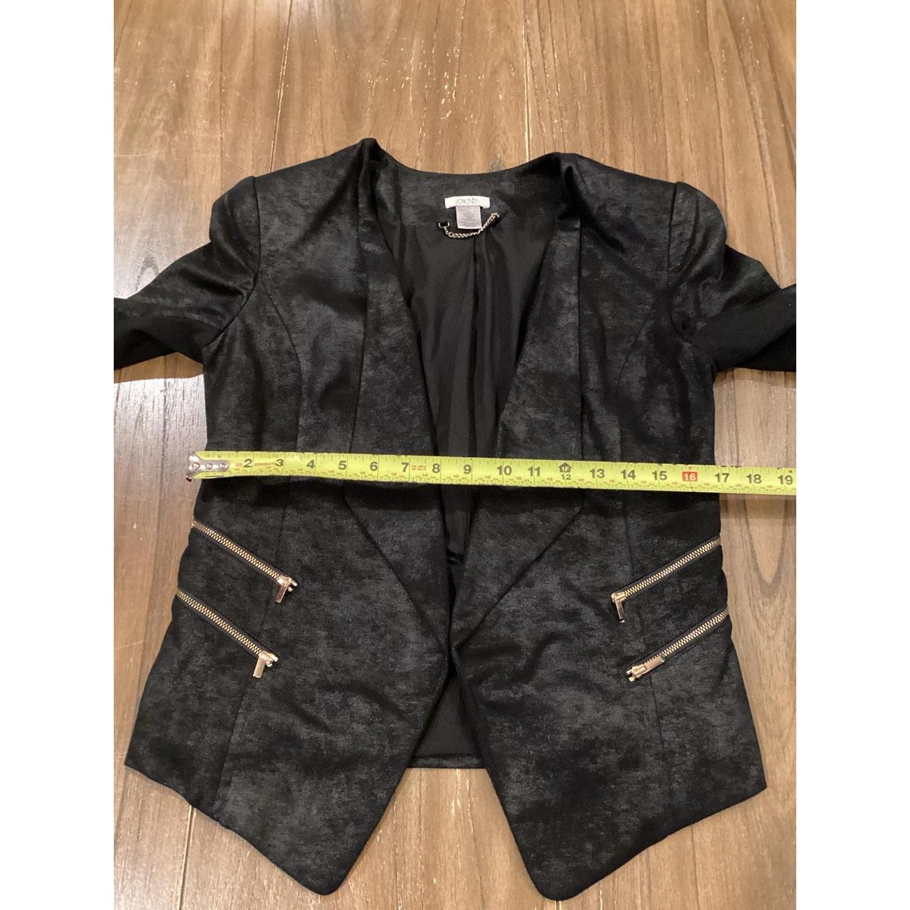 Cache Women's Jacket - Black - 6 – Cache open fro… - image 6