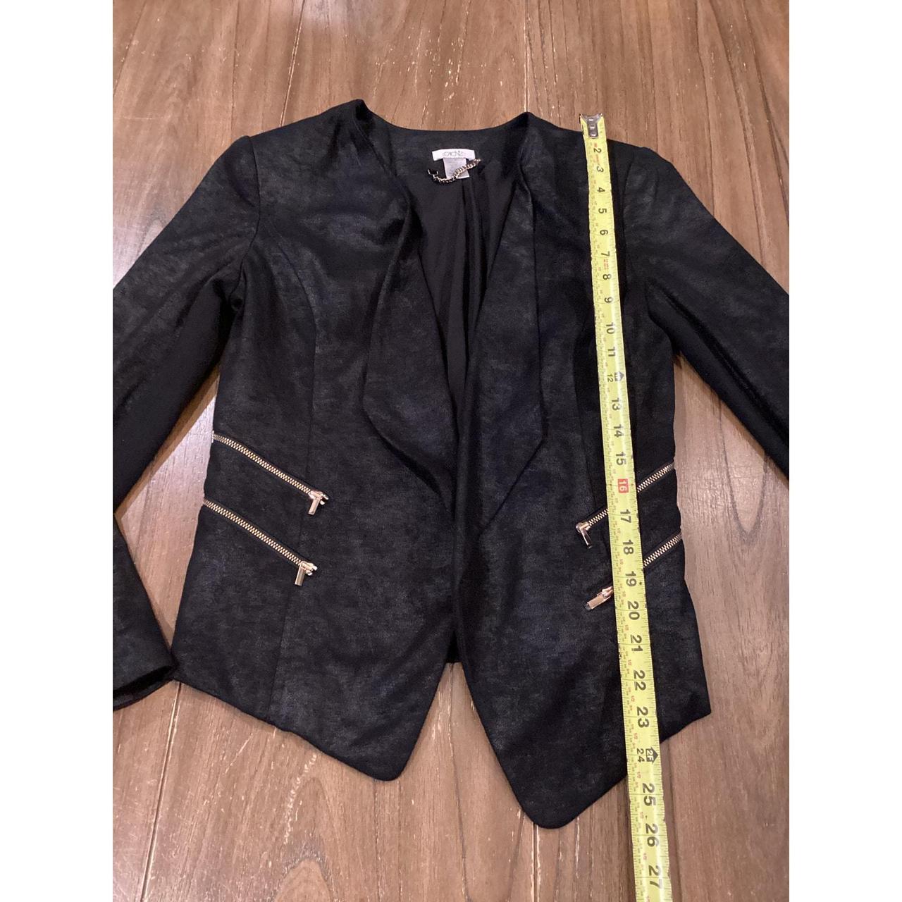 Cache Women's Jacket - Black - 6 – Cache open fro… - image 4