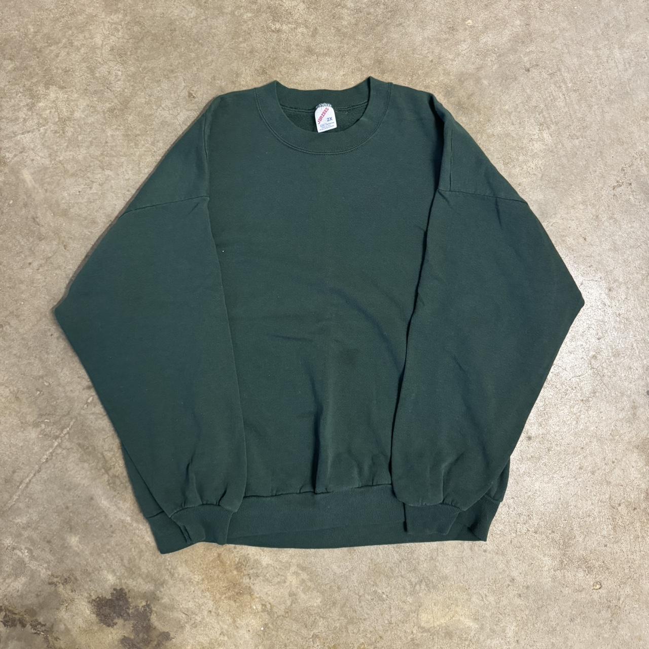 True Vintage Hunter Green Jerzee’s Crewneck Made in... Depop