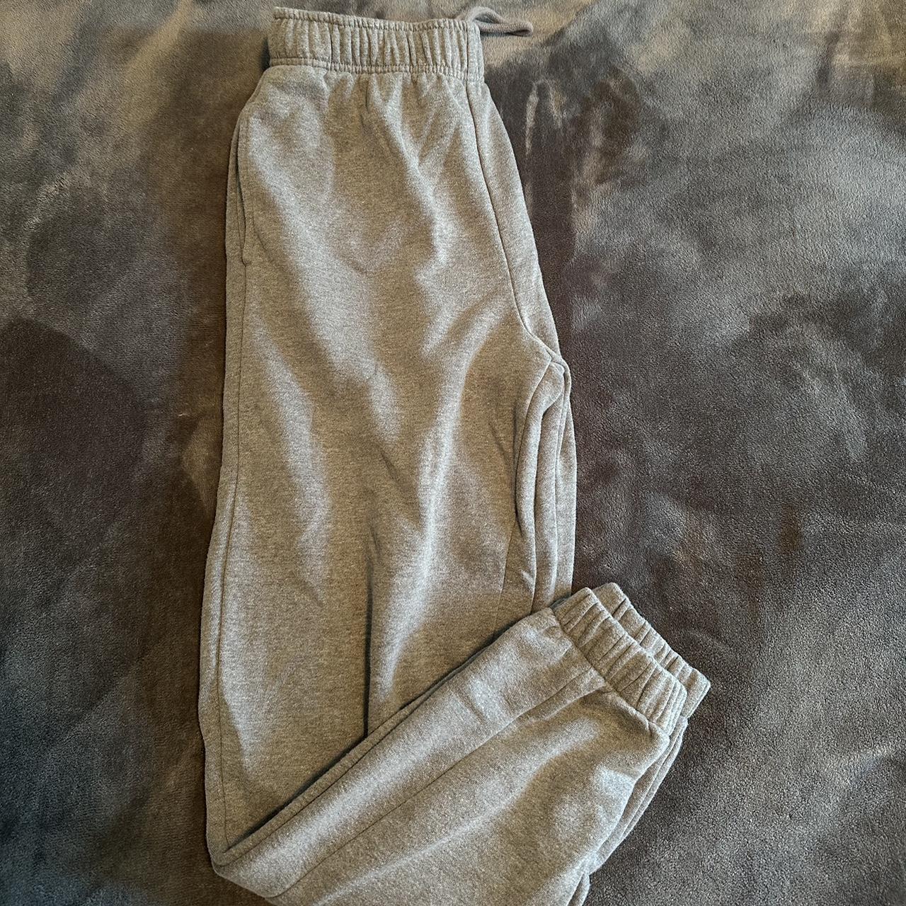 Grey sweatpants with drawstring inside womens. Depop