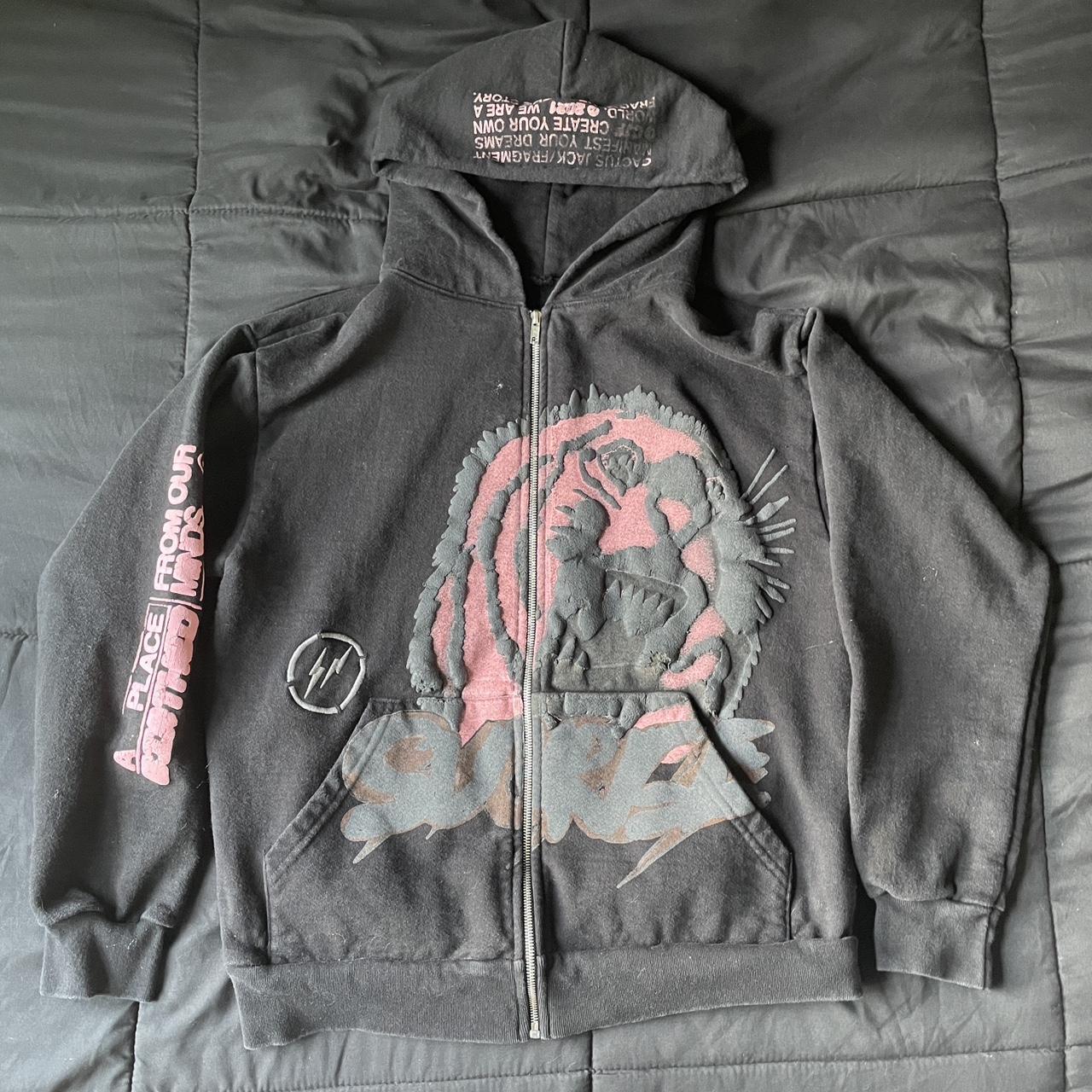 travis scott cactus jack for fragment sunrise zip up hoodie