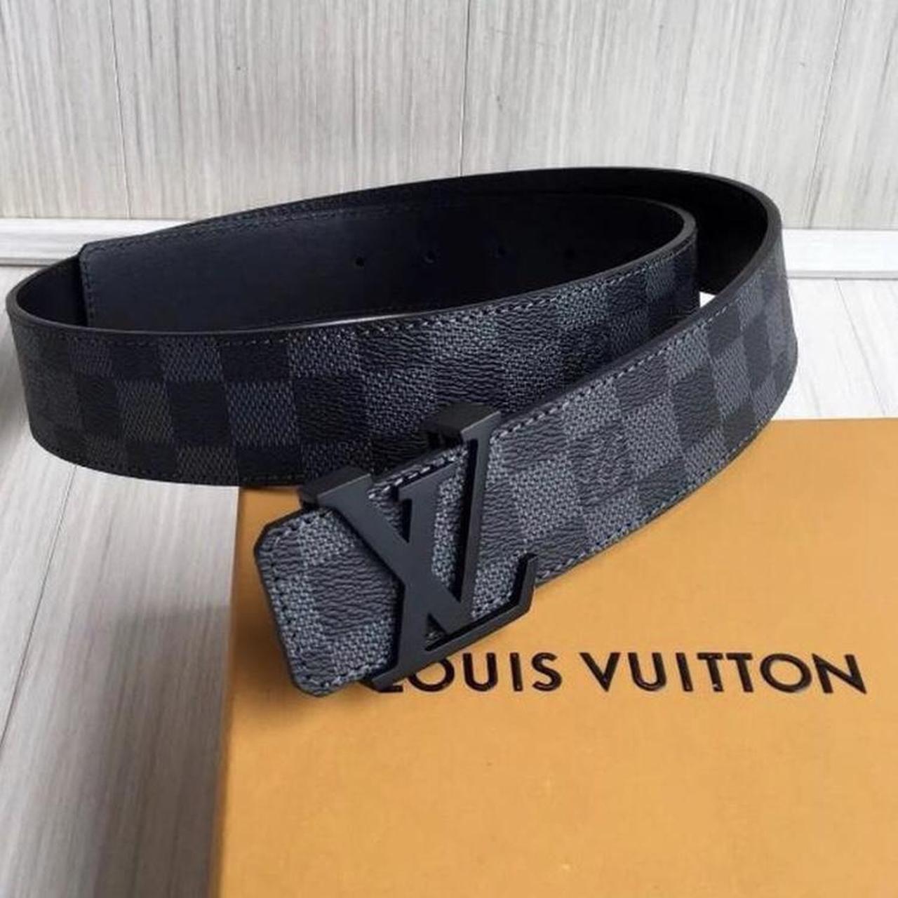 Black Louis Vuitton belt for sale. Brand new tried - Depop