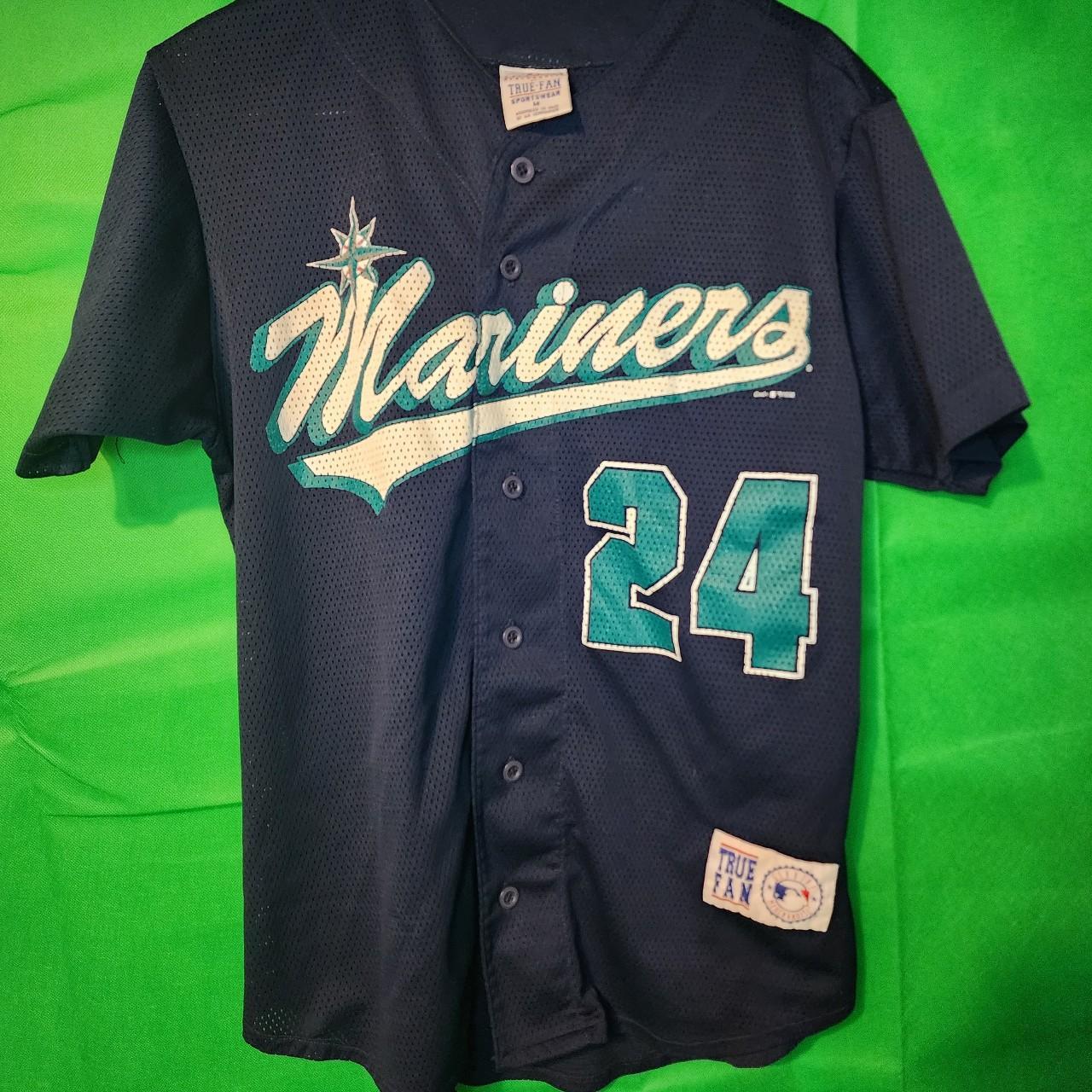 ML1731 #24 Ken Griffey Jr. Seattle Mariners Cream - Depop