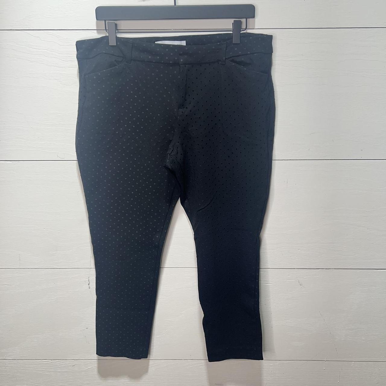 Old Navy • Velvet Polka Dot Black Pixie Ankle Pants... - Depop