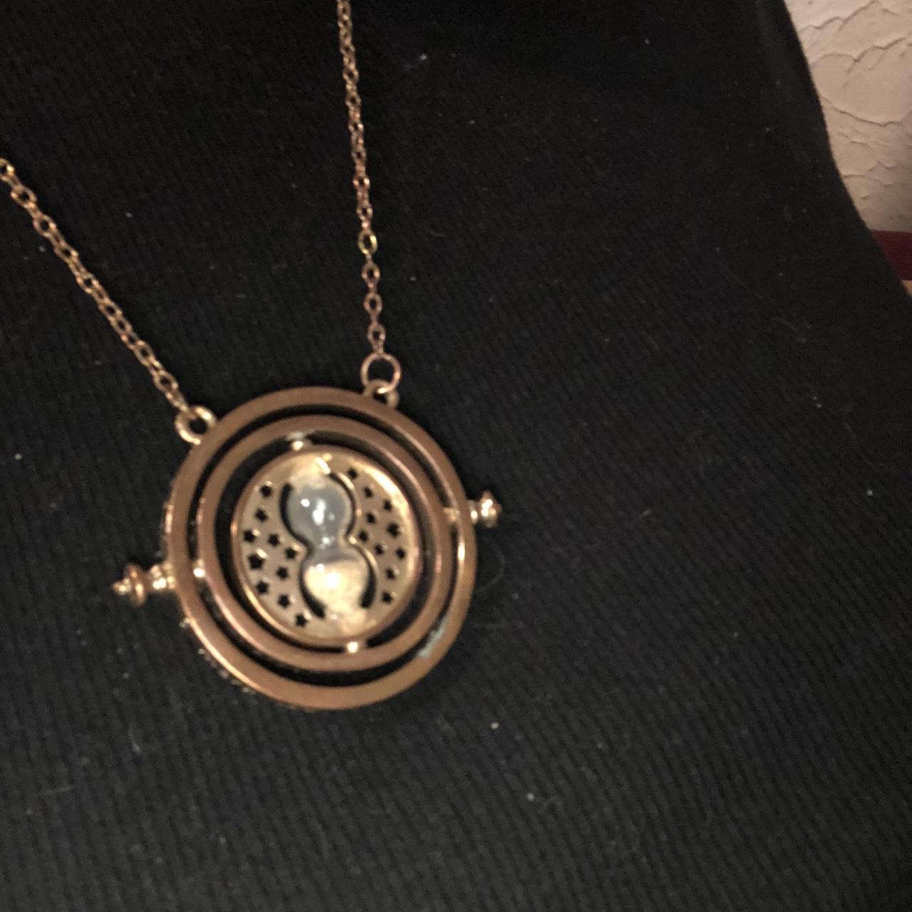 Harry Potter necklace, gold color, engraved. Some... Depop