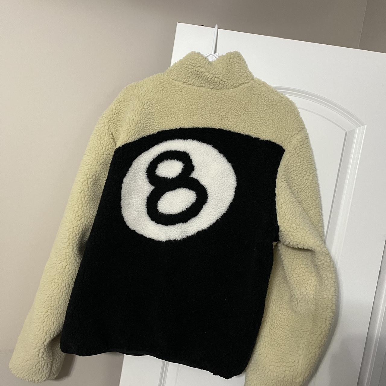 Stussy 8 Ball Sherpa Reversible Fleece. Worn only a... - Depop