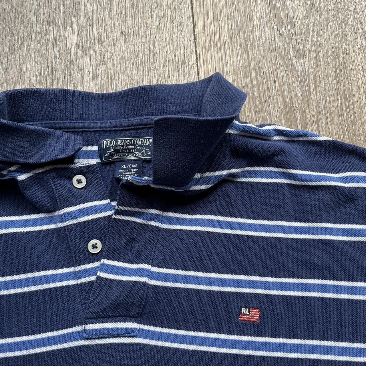 Polo Ralph Lauren Men's Blue and White Polo-shirts | Depop