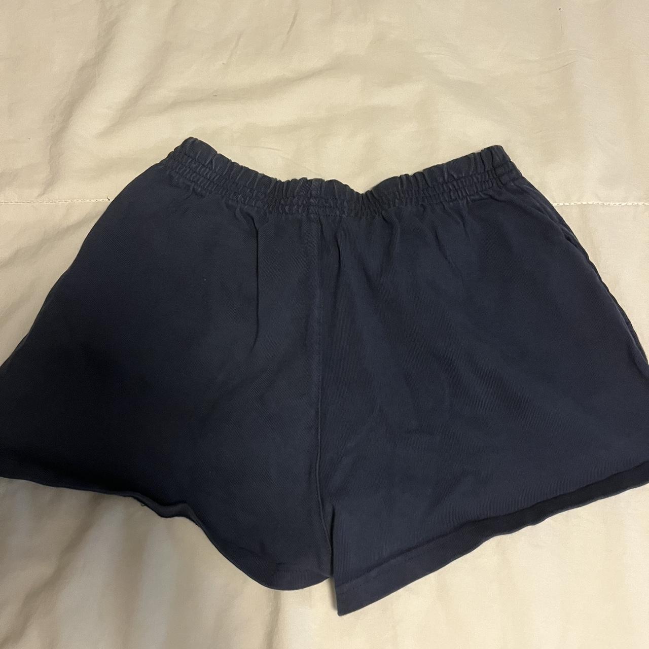 Brandy Melville Navy Blue Sweatshorts - Depop