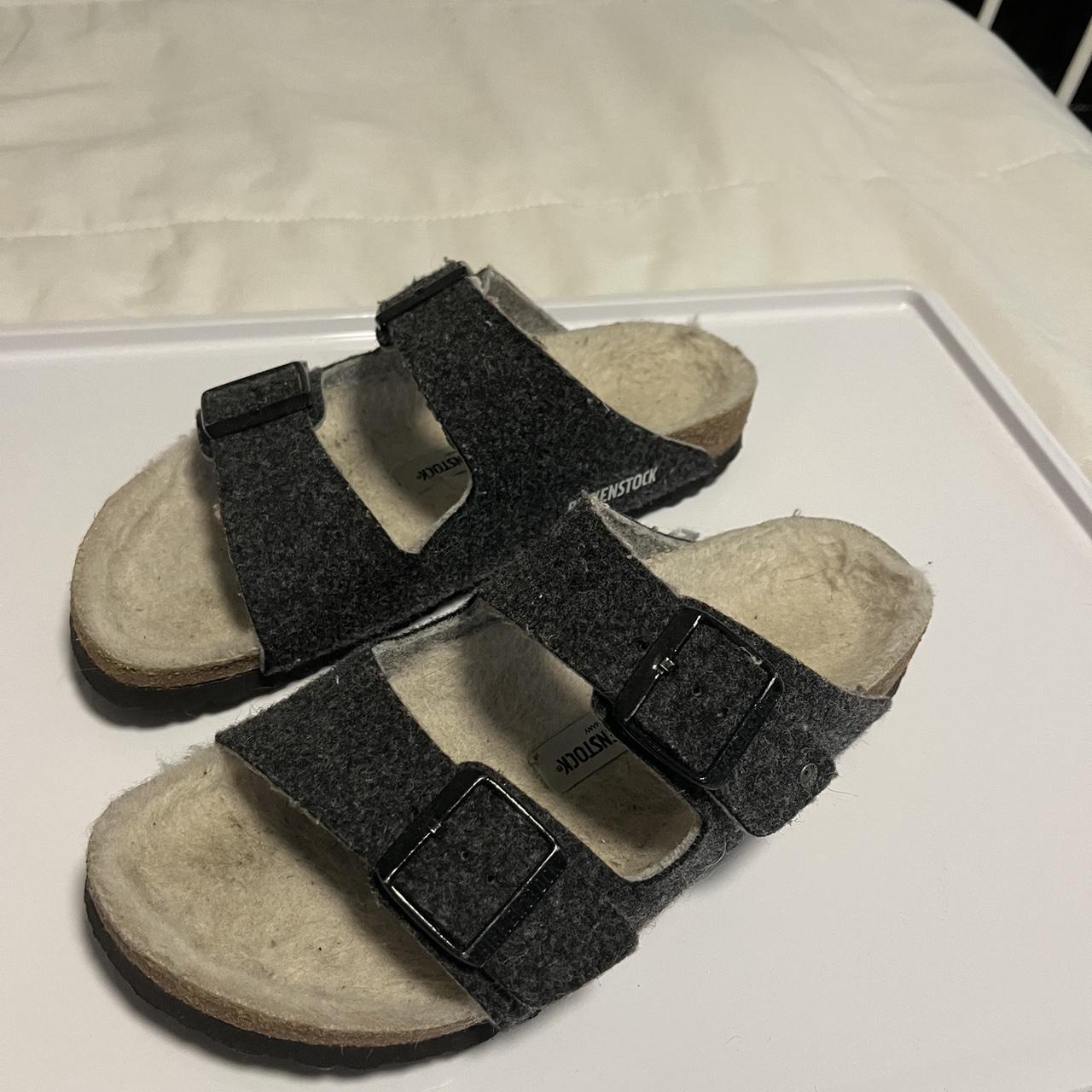 fuzzy birkenstock slippers