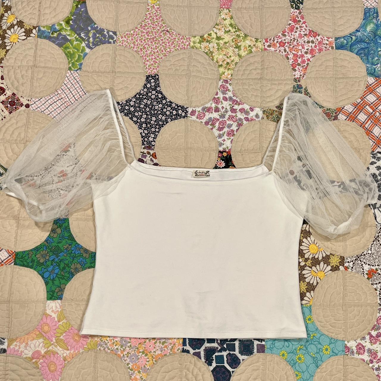 Free People Puff Sleeve Cami🕊️ white women s Depop Free People Puff Sleeve Cami🕊️ white women s Depop