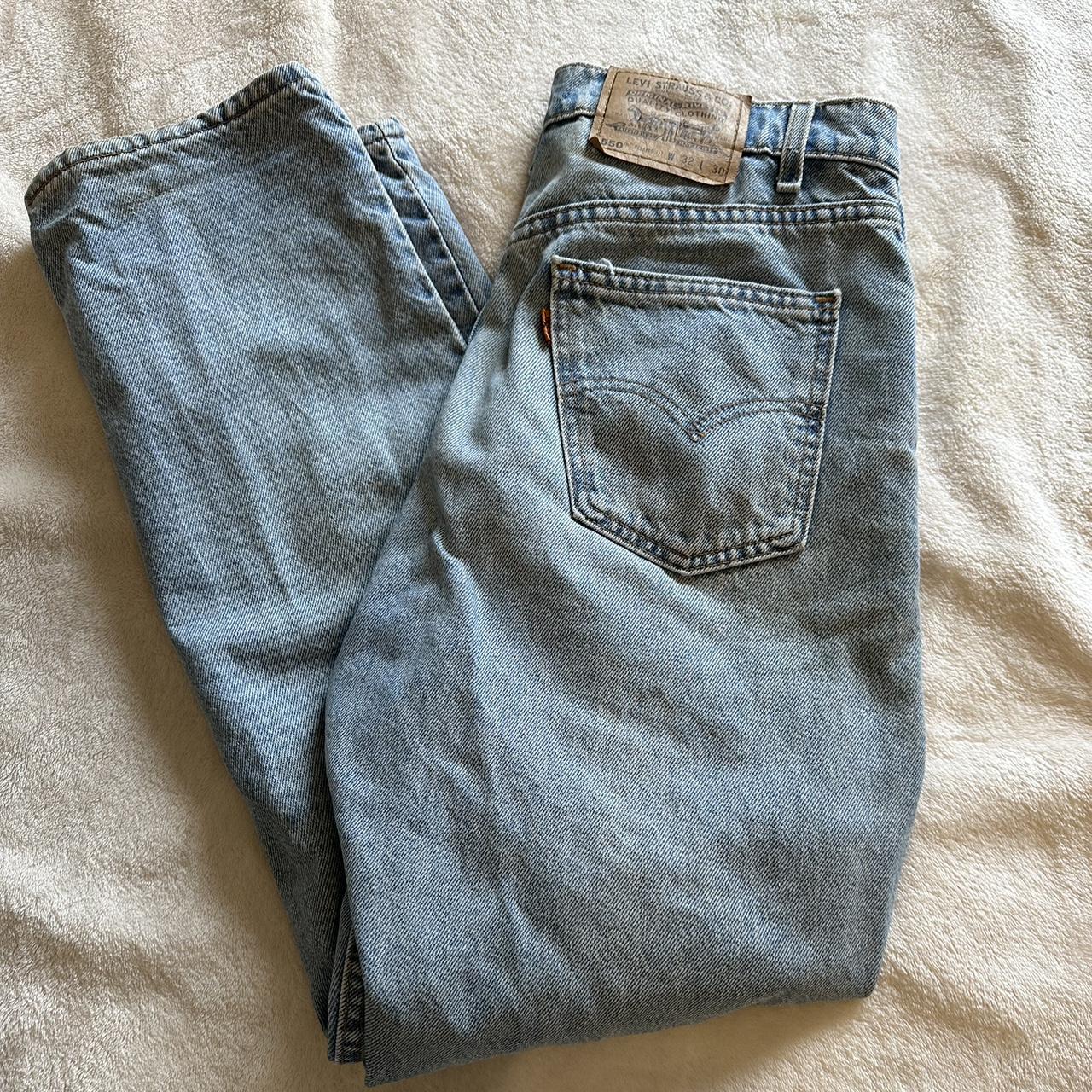 vintage 1990s levi orange tab 550s blue jeans... - Depop