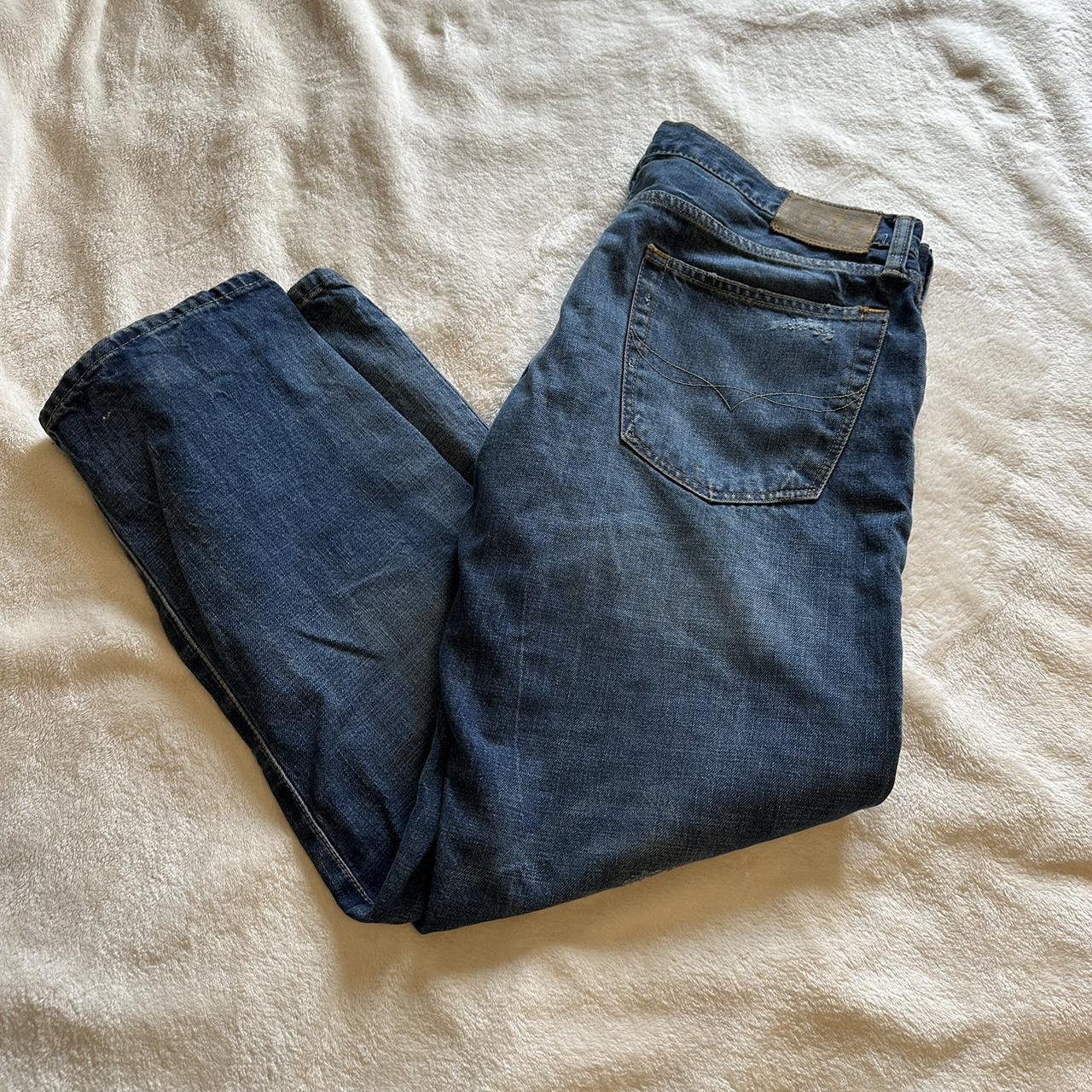 vintage rare distressed polo patch jeans... - Depop