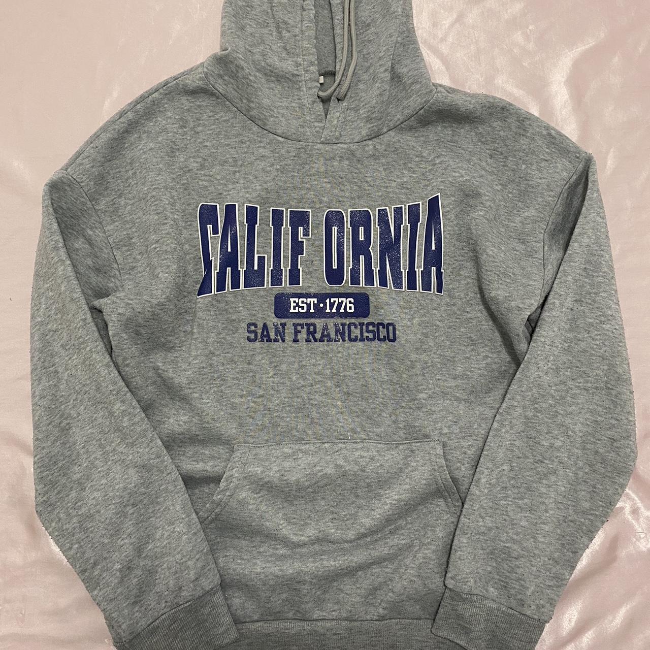 grey cali hoodie - Depop