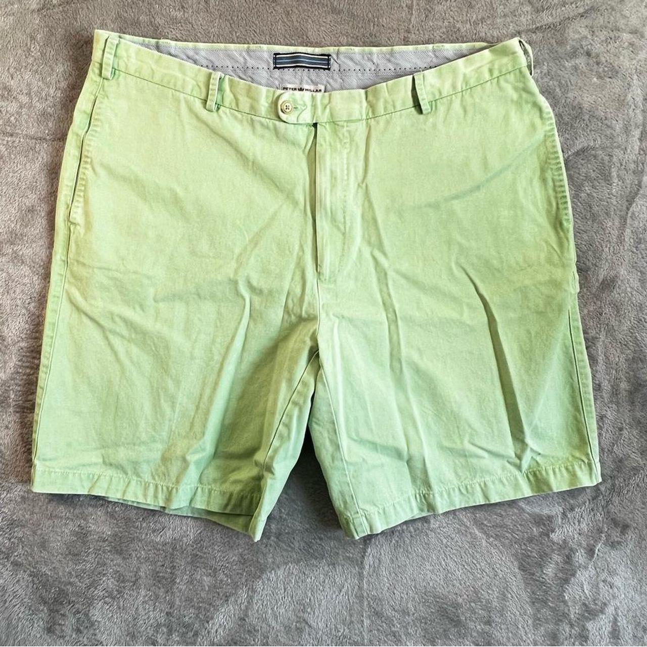 Peter Millar Chino Shorts Men's 40 Neon Green Pima... - Depop