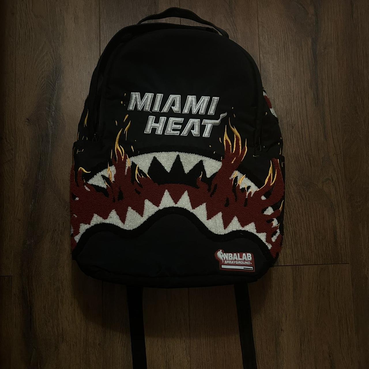 Miami heat Sprayground backpack Embroidered Miami... Depop
