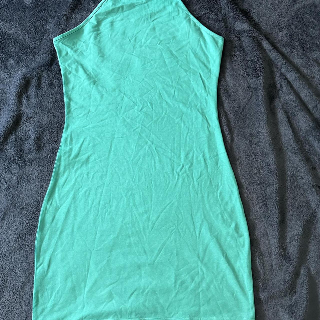 Bluish green dress by Dickies size L Length... Depop