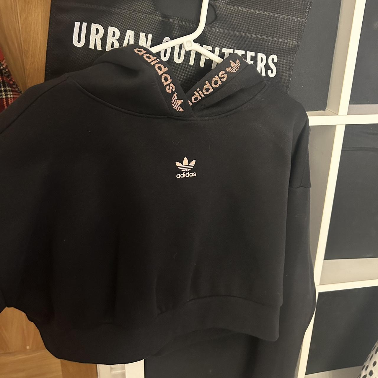 adidas black and rose gold cropped jumper only worn