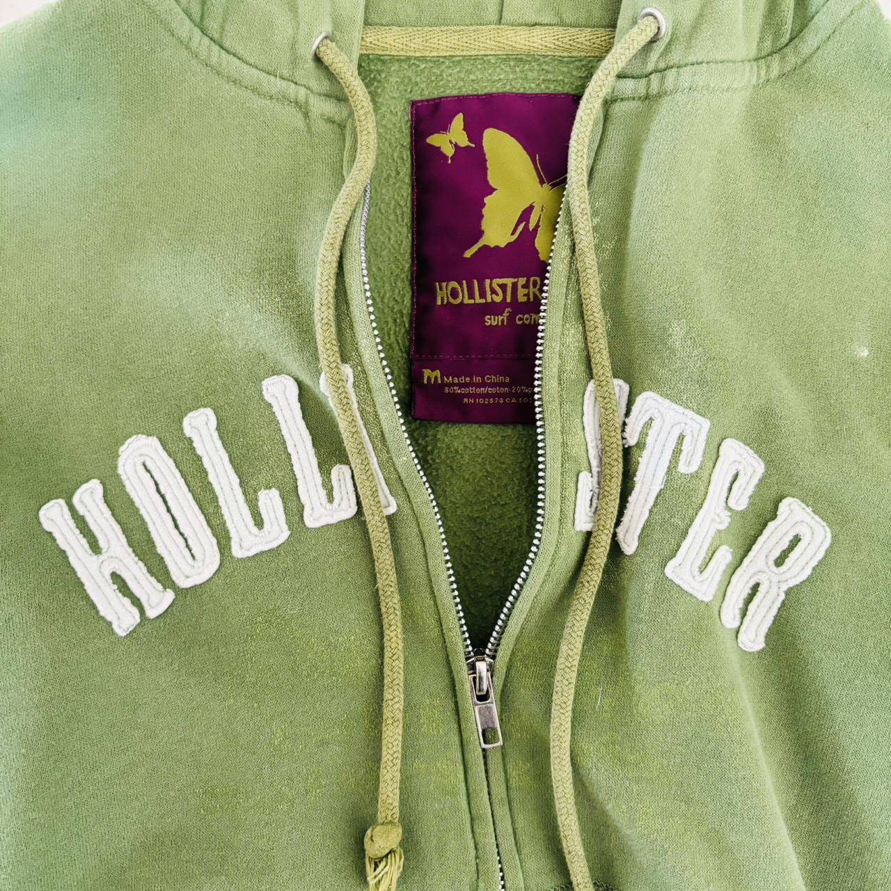 Shops Hollister. Y2k Hollister Green Zip Up Hoodie.