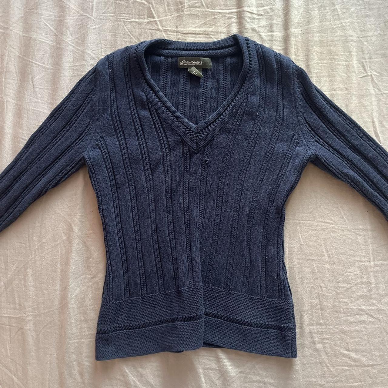 adorable dark blue sweater perfect for the fall, if... - Depop