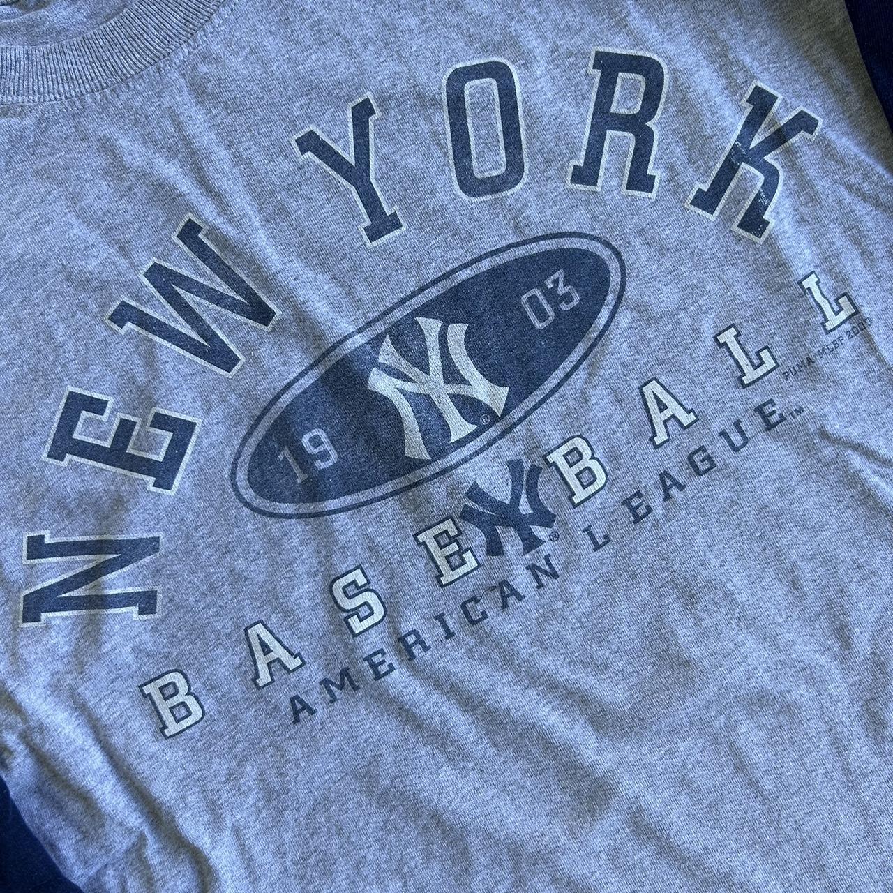 Y2K Puma New York Yankees Tee Size: XL - Depop