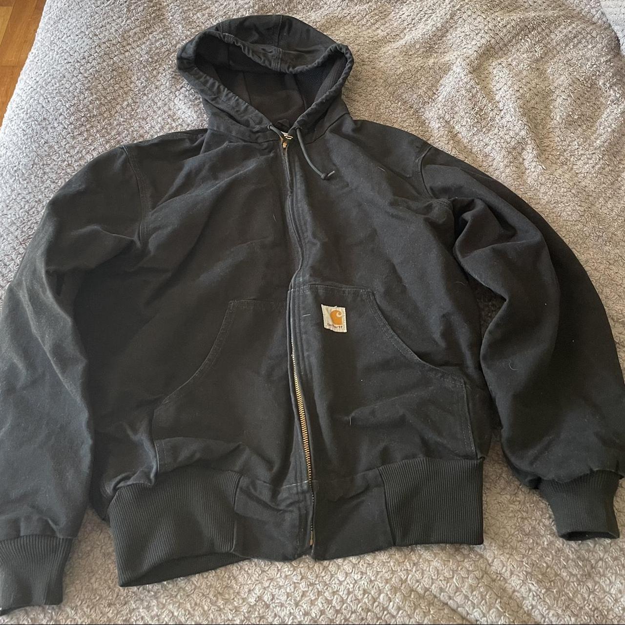 Black Carharrt Jacket - Depop