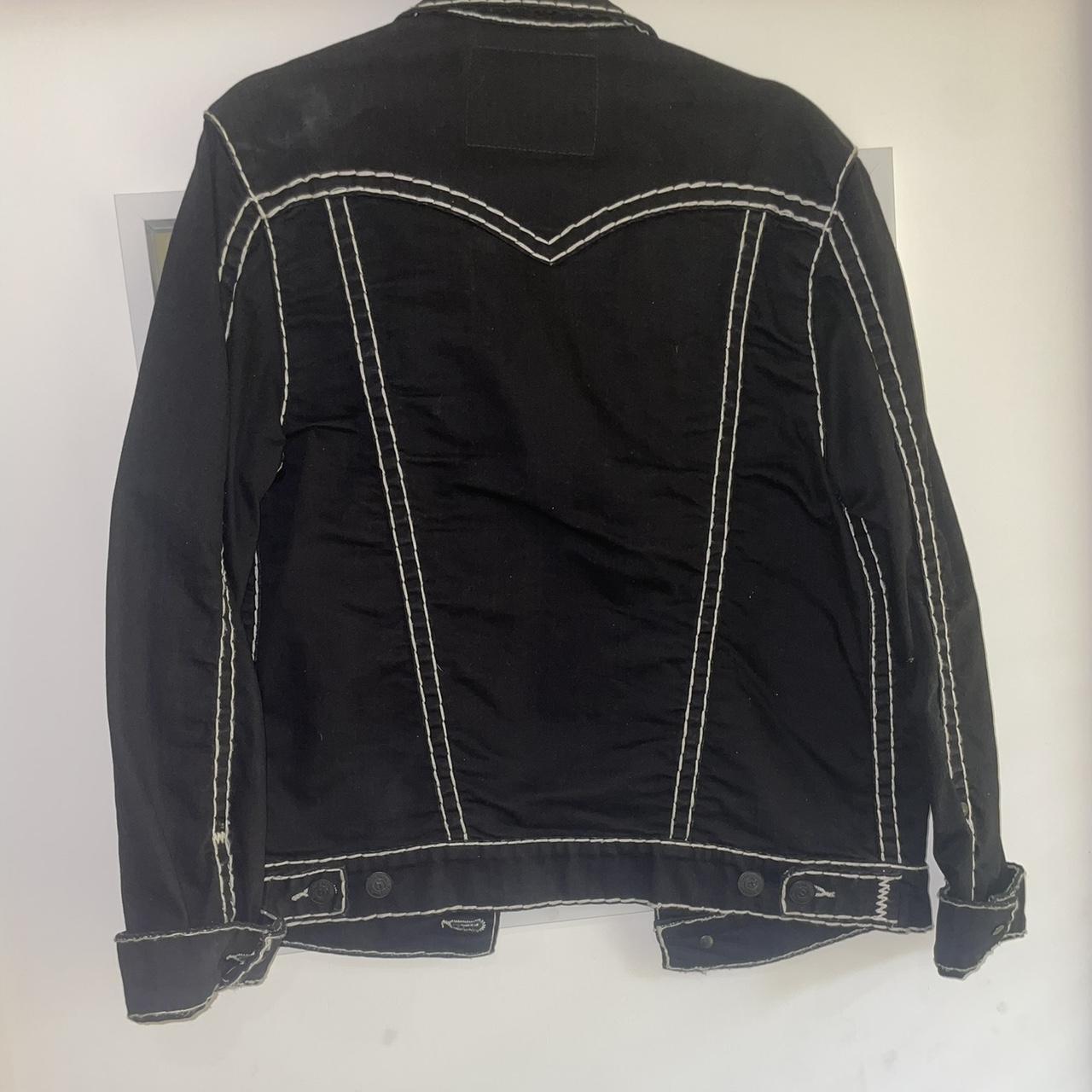 Black true religion denim jacket Size S Give me... - Depop