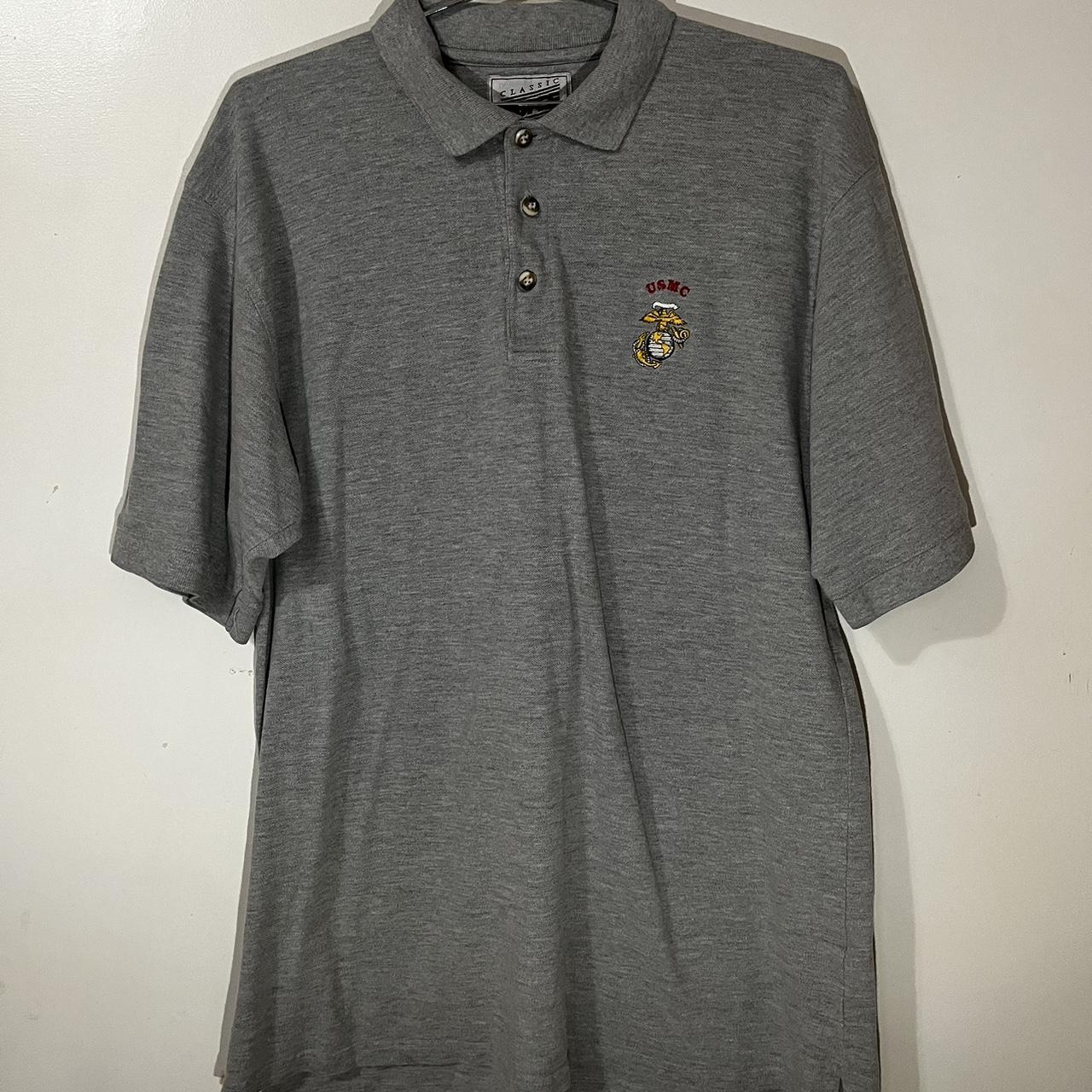 Usmc embroidered polo outlet shirts