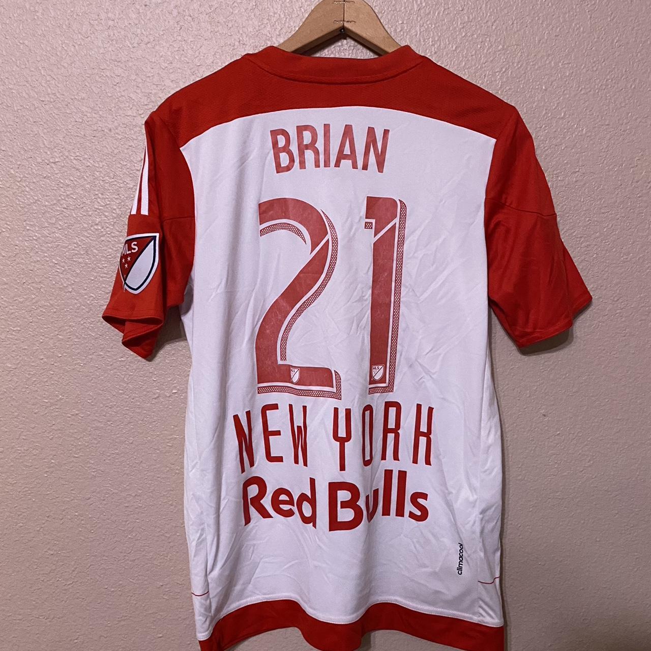 Adidas New York Red Bulls Soccer Jersey MLS Climacool Youth Size Large