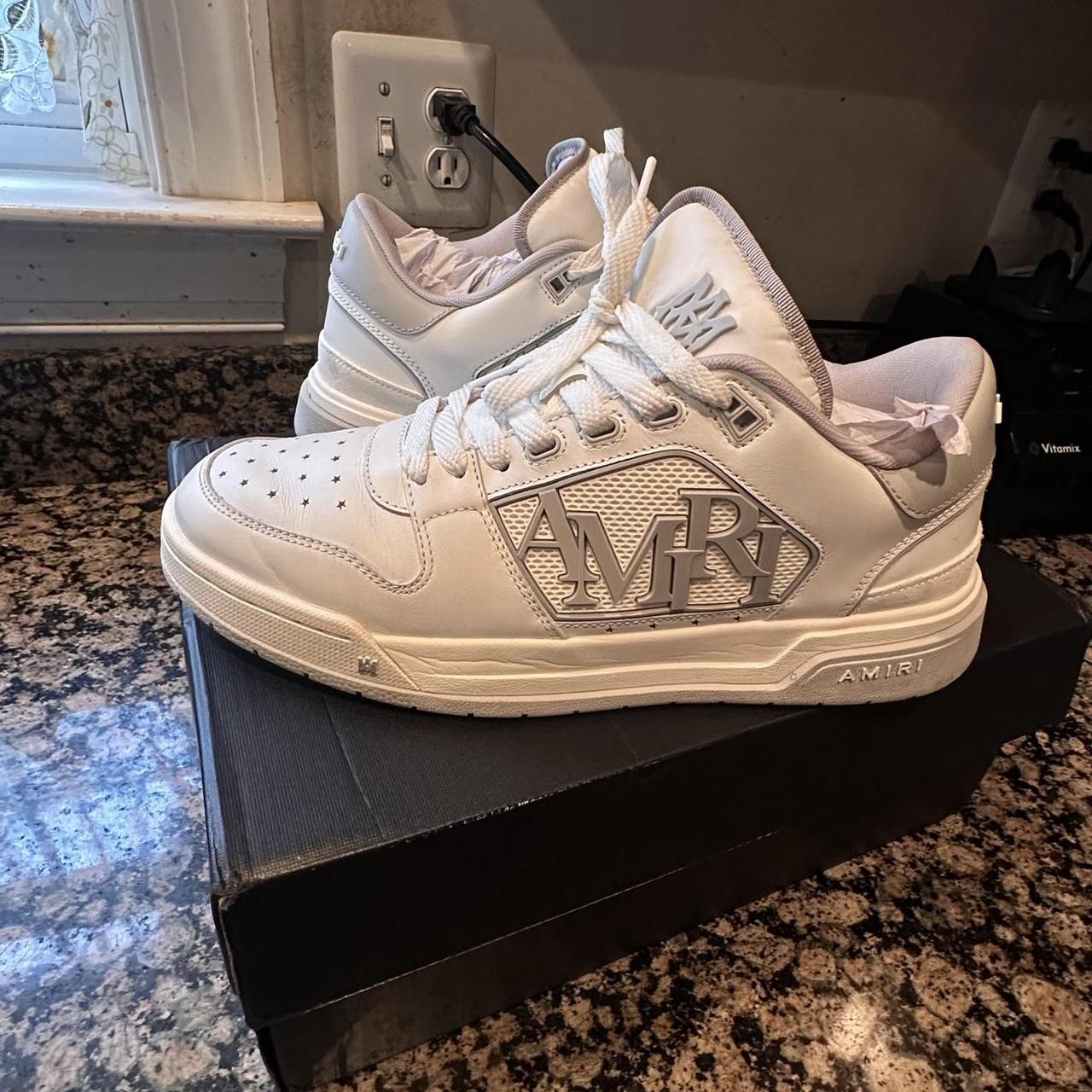 Amiri Men's Classic Leather Logo Low-Top Sneakers | Depop