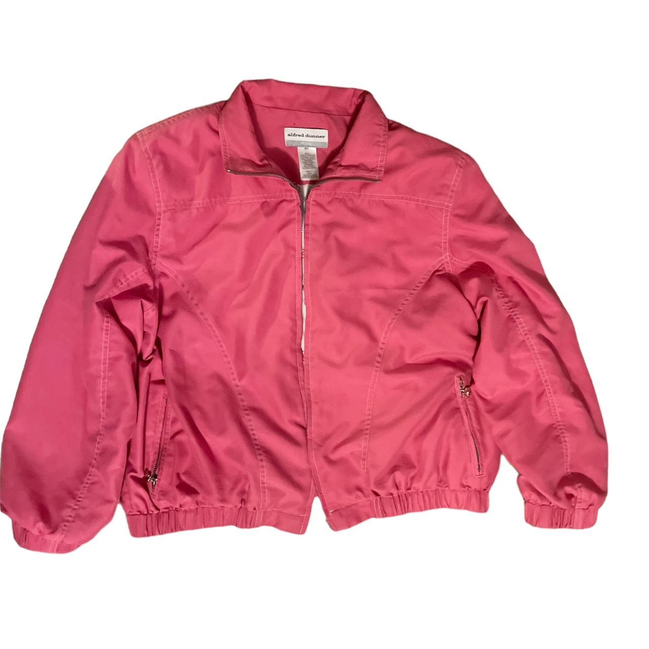 ALFRED DUNNER hot pink retro bomber jacket Super... - Depop