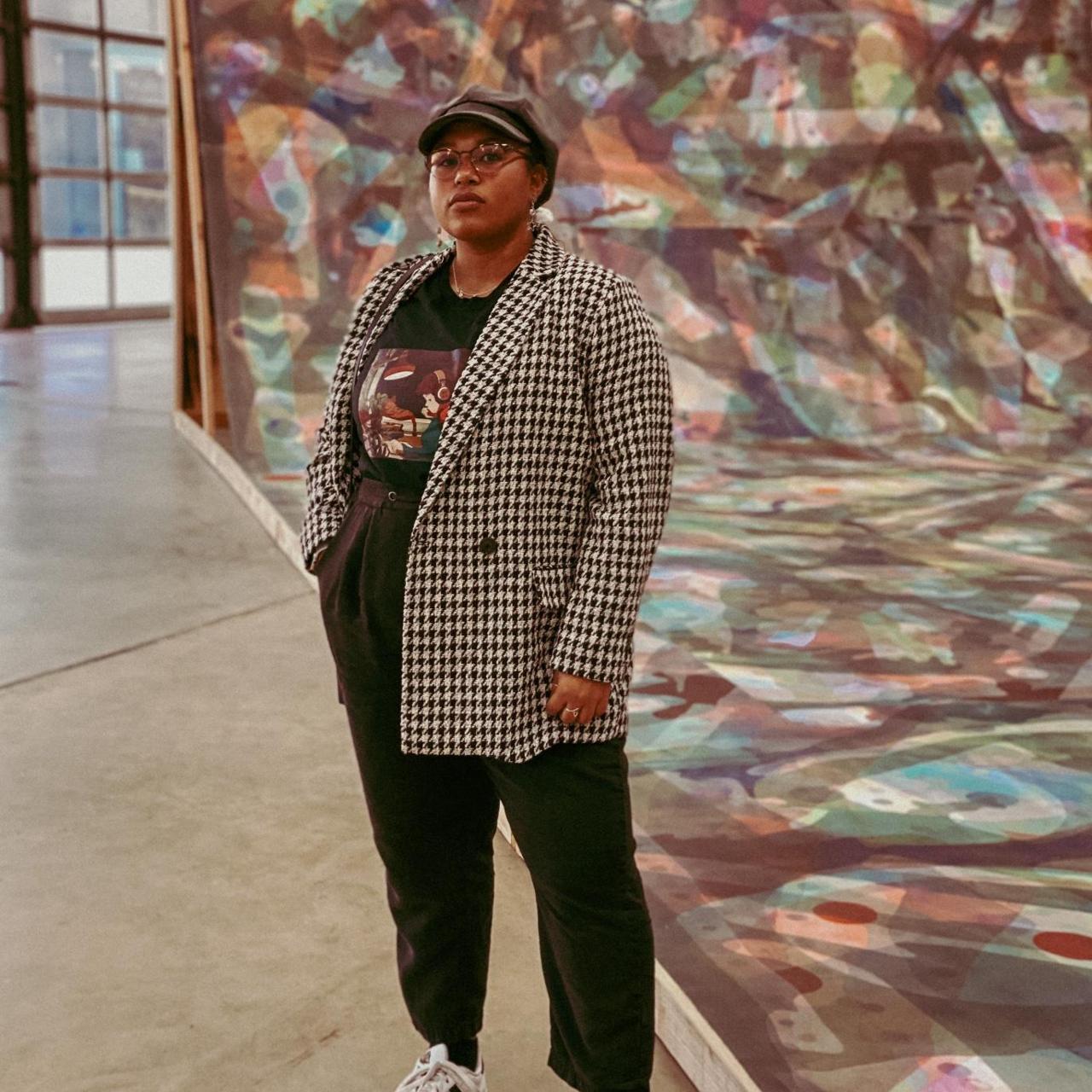 H&M XL houndstooth double breasted Depop