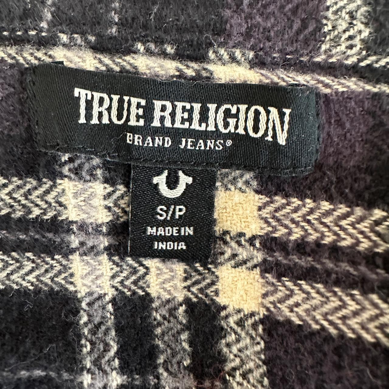 true religion ボアジャケット True Religion Workwear Plaid Flannel Shirt Men's | Depop