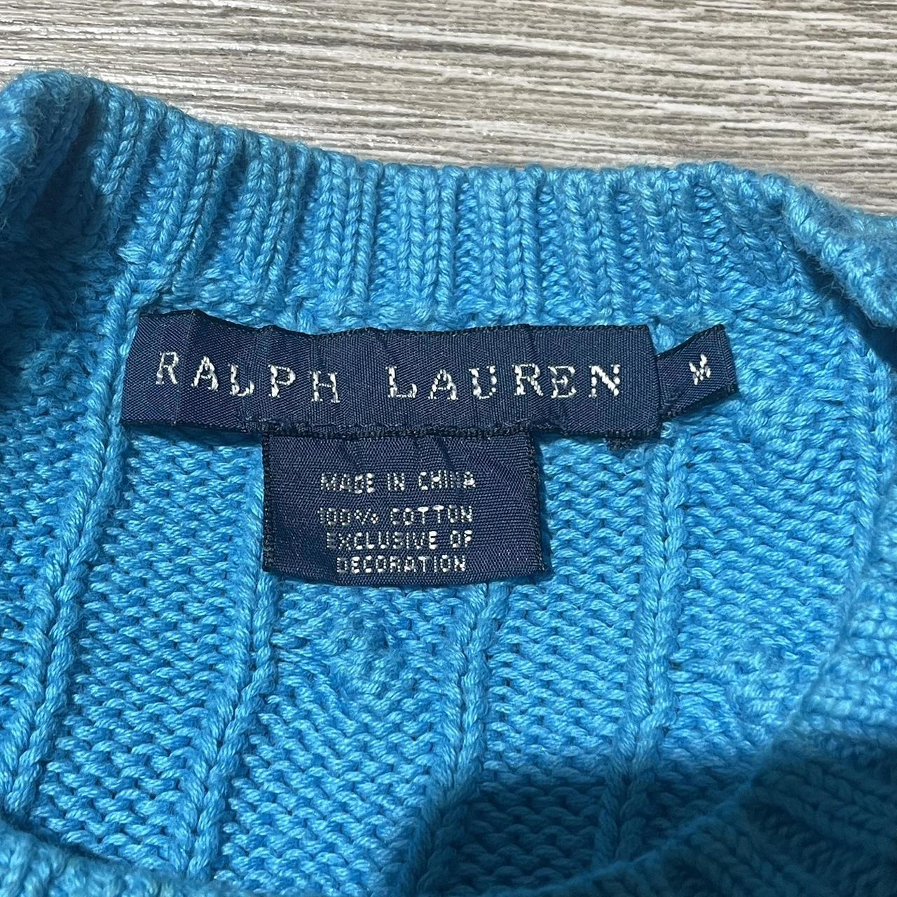 Pull torsadé Ralph Lauren Logo brodé Parfait état - Depop