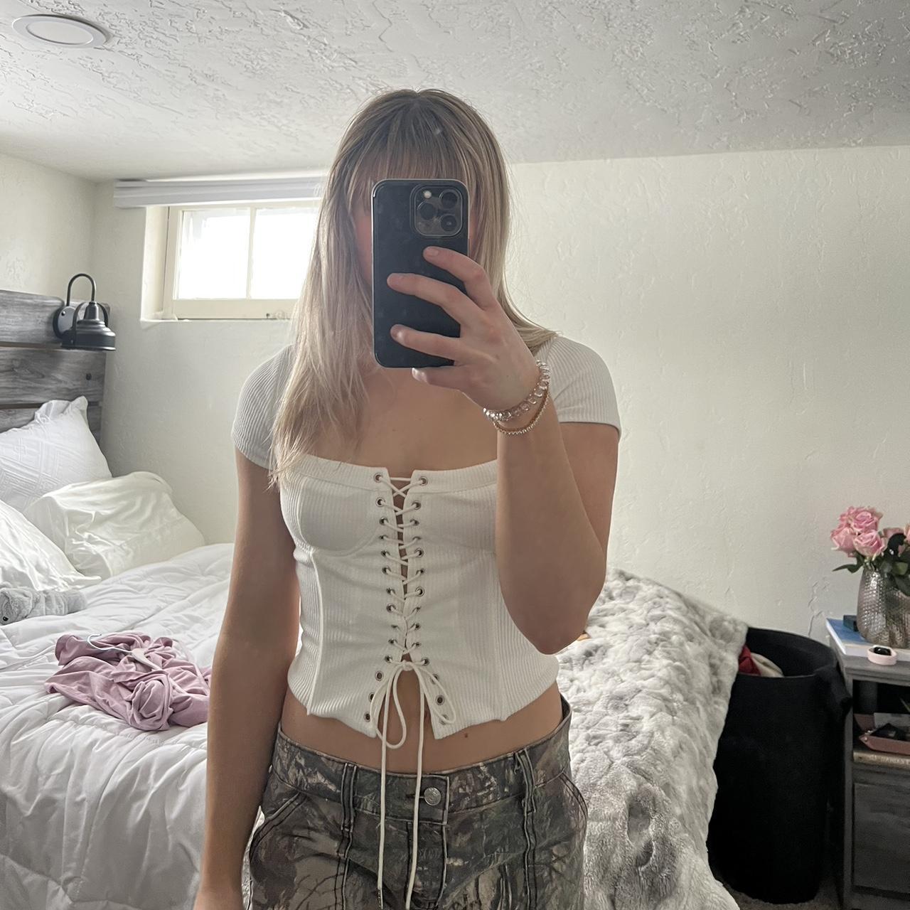 IAMGIA Portia top lace up corset similar to evita - Depop