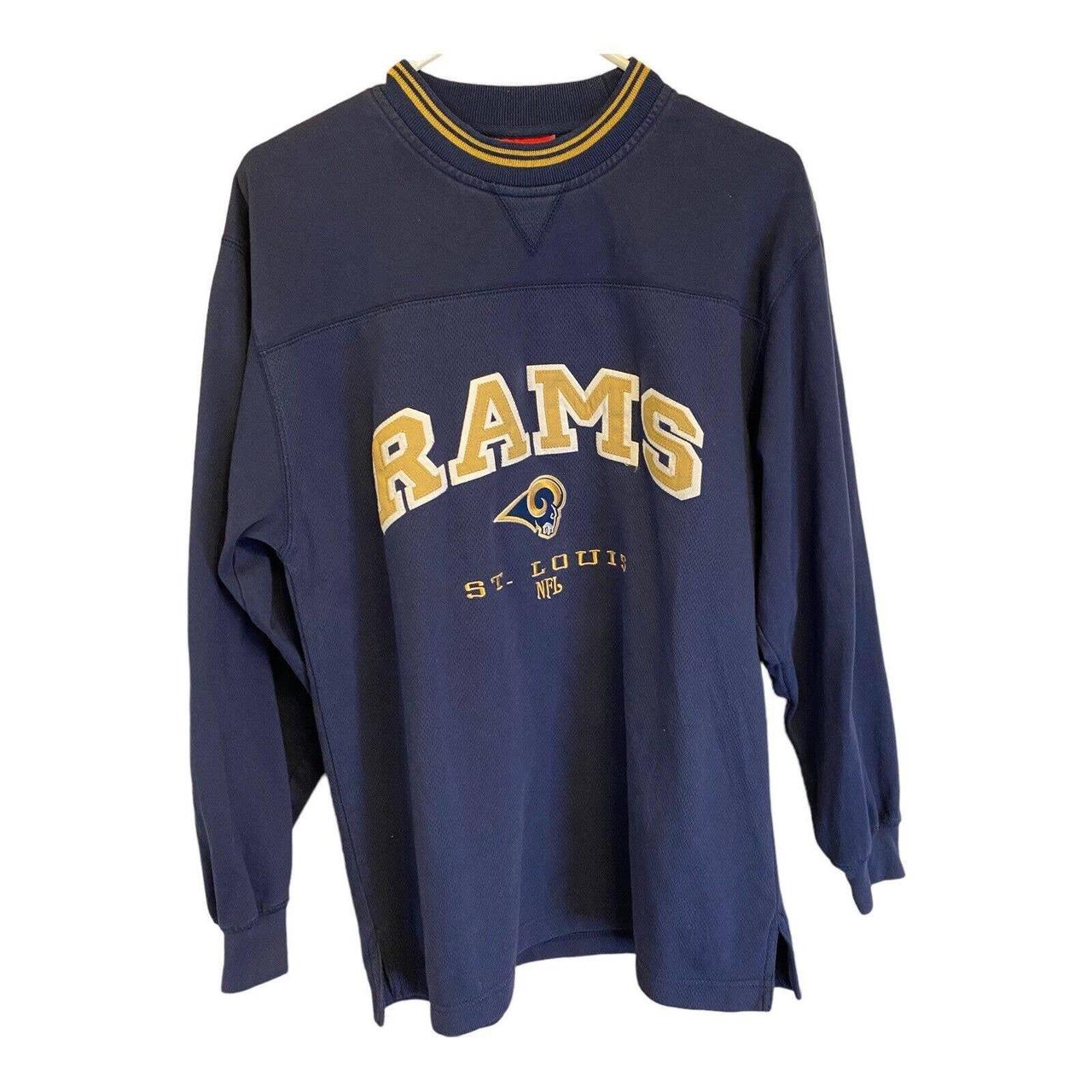 LA Rams Shirt Mens 3XL XXXL Blue Crew Neck Logo NFL - Depop