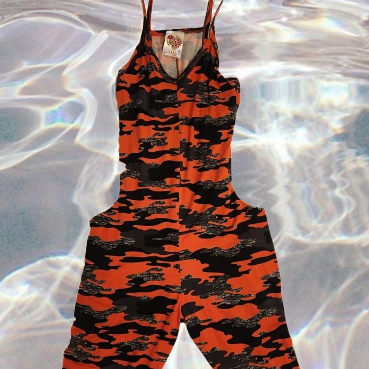 Orange sales camo jumpsuit