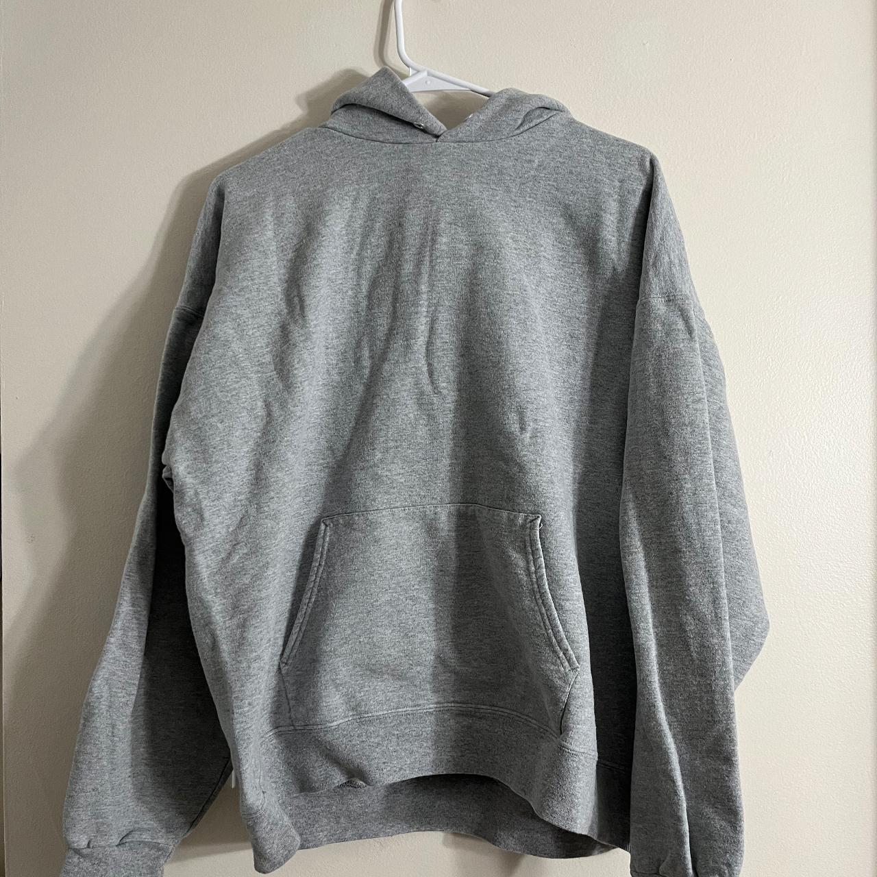 Hanes Heavy Weight Hoodie Grey / Size Large Neck... - Depop