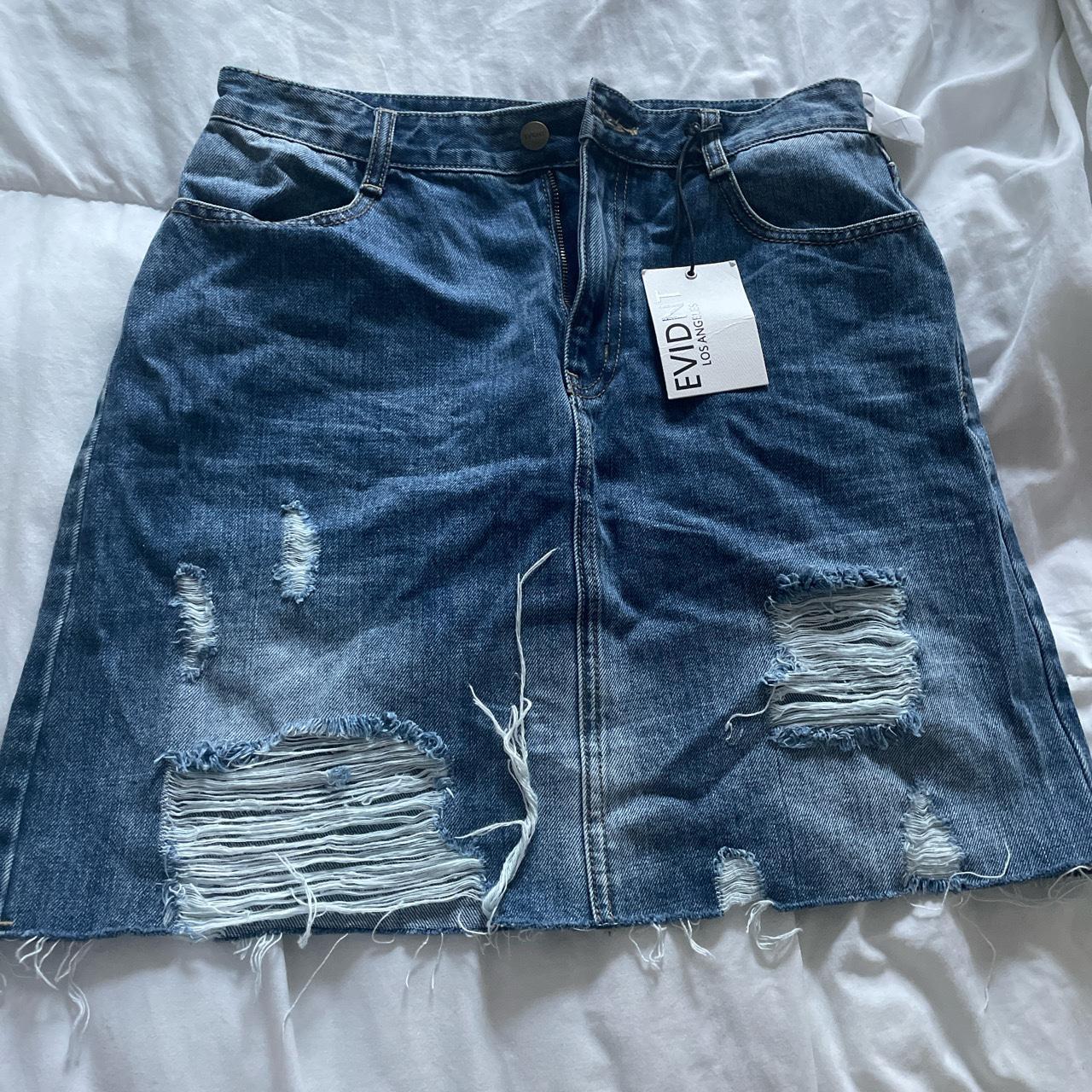 Denim skirt (Couldn’t fit me so I never wore it... - Depop