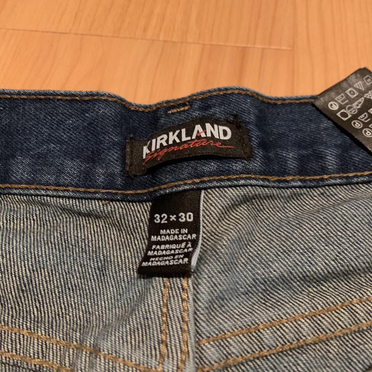 baggy kirkland jeans dark wash sz 32x30 - Depop