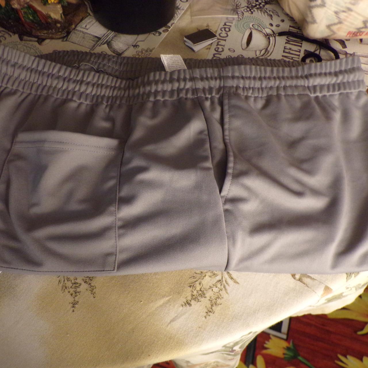 grey stretch pants with tie mens size 6x Plus... - Depop