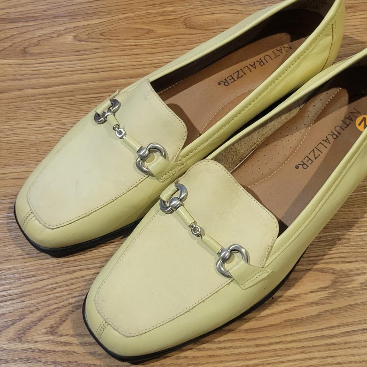 Naturalizer womens vintage loafers, green leather,... Depop