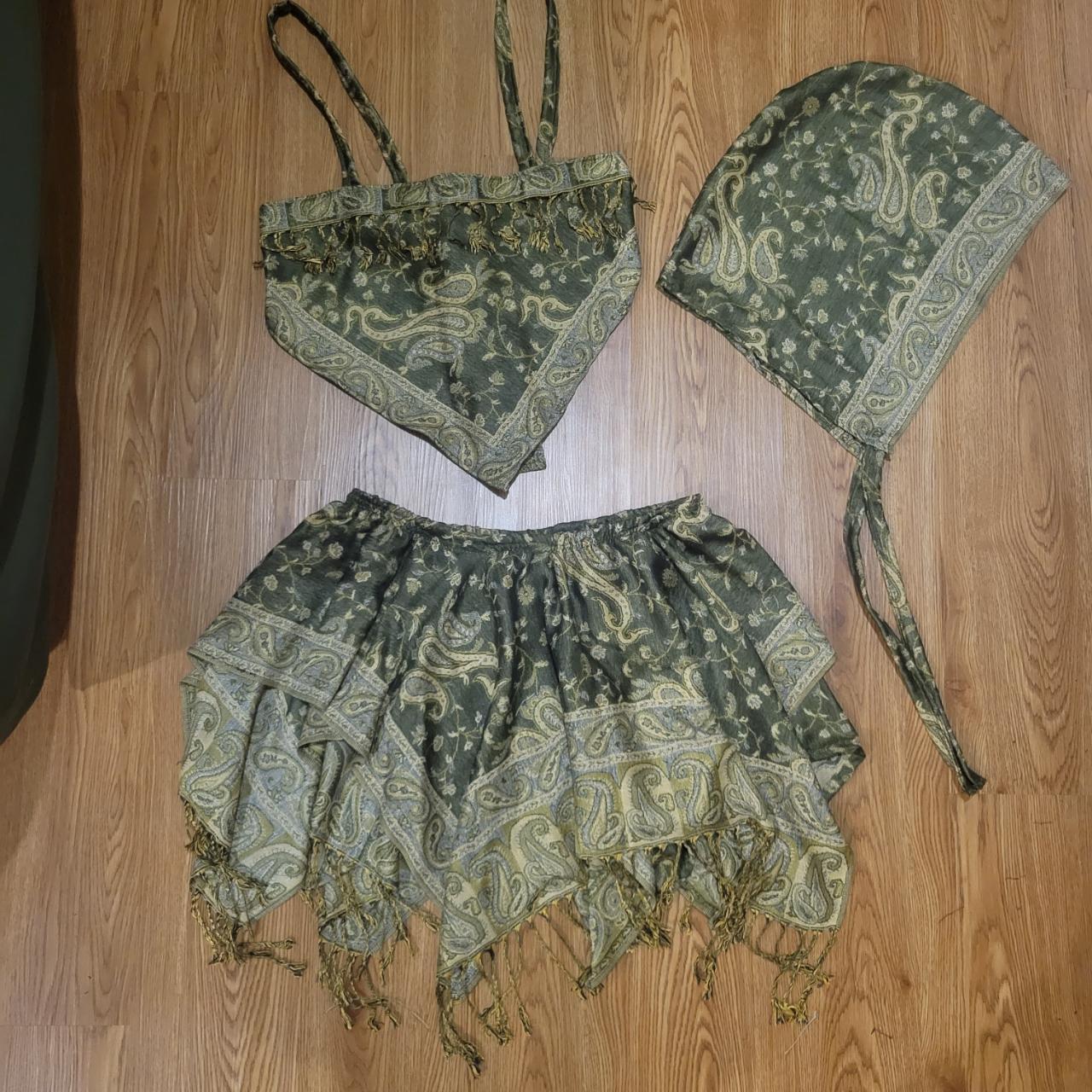 Handmade Pashmina Fairy Skirt, Crop Top, and... - Depop