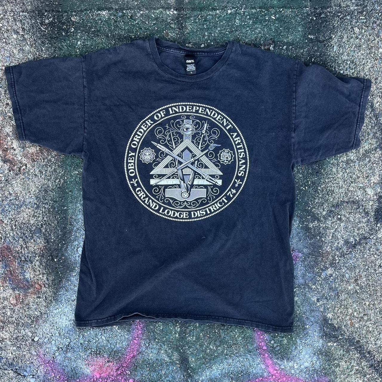 Obey order of independent graphic shirt men’s size... - Depop