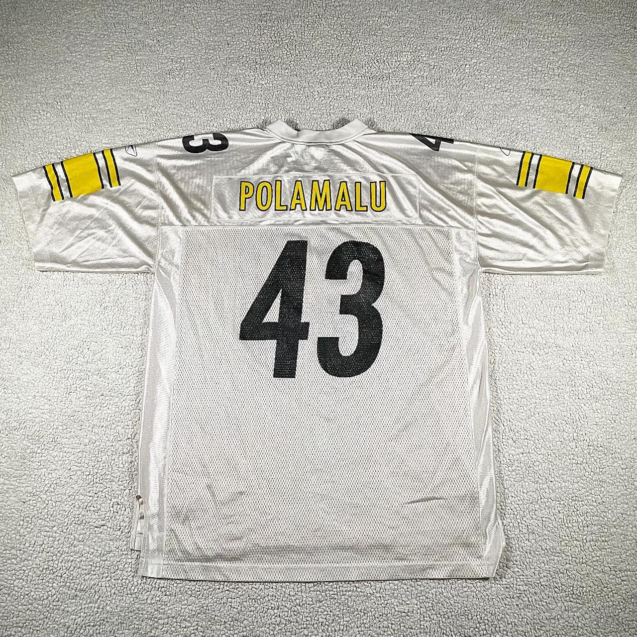 Vintage Reebok NFL Pittsburgh Steelers Troy Polamalu - Depop